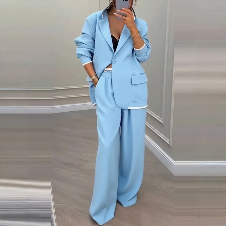 Kvinders fashionable oversized blazer sæt med elegante jakkebukser Stilla