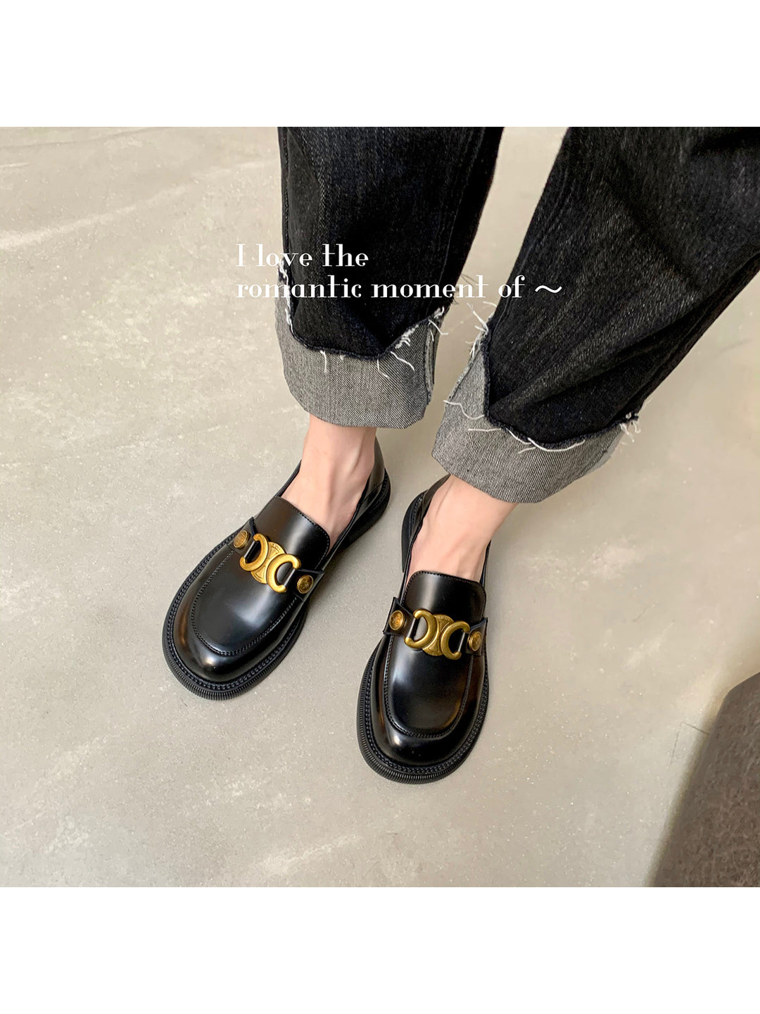 Dame elegante og moderne loafers med metal-detaljer Stilla