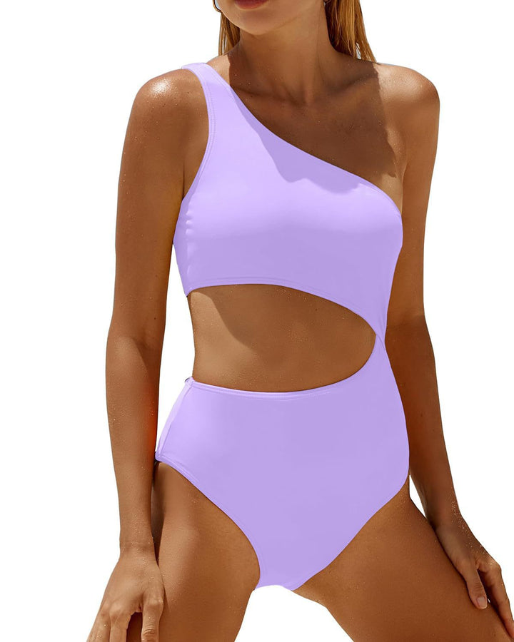 Femme En-skulder Cut-Out Énteiler Badedragt Stilla
