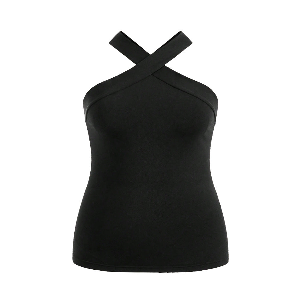 Damer Crop-Top med smart krydsudskæring og tætsiddende snit Skovae