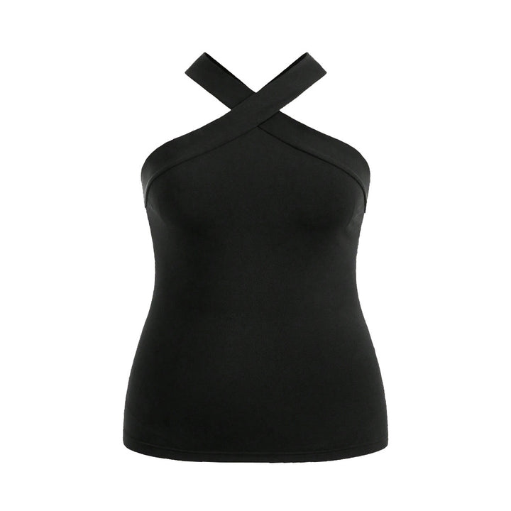 Damer Crop-Top med smart krydsudskæring og tætsiddende snit Skovae