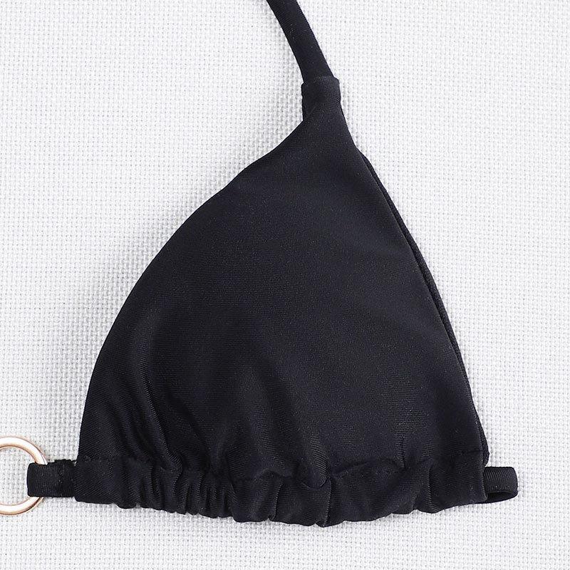 Dame Triangel-Bikini med elegante metal-detaljer Skovae