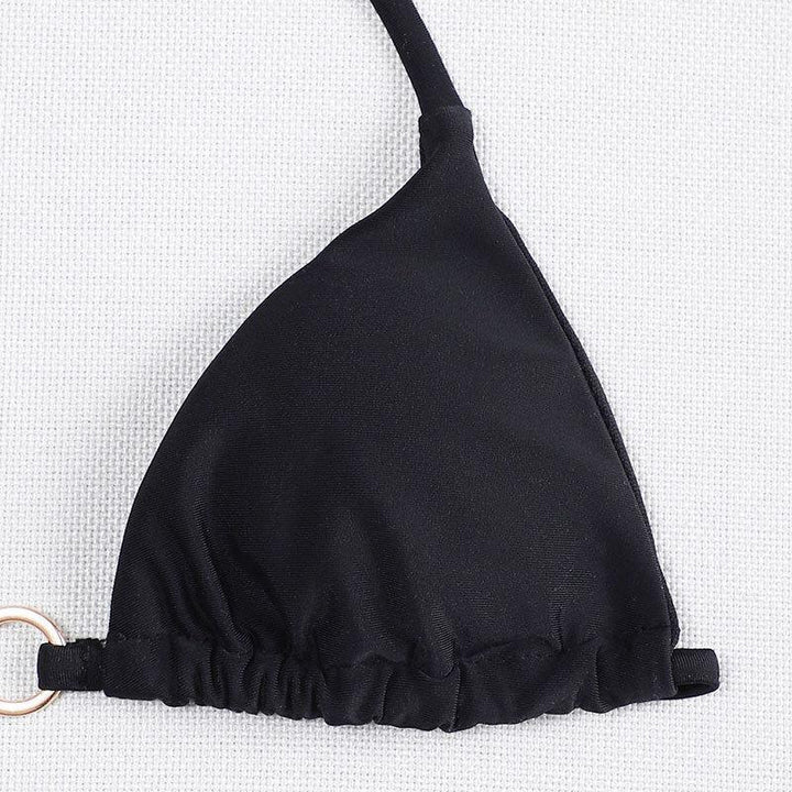 Dame Triangel-Bikini med elegante metal-detaljer Skovae