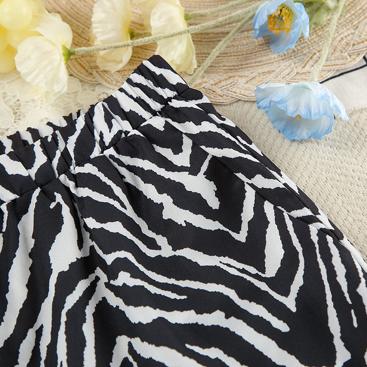 Dame elegant og behagelig sæt med zebra-design Stilla