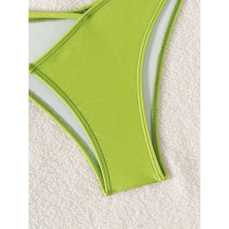 Femme En-skulder Cut-Out Bikini Sæt Stilla