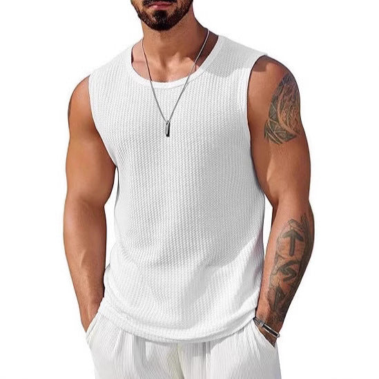 Herrer Sporty Tanktop med åndbart vabe-struktur Skovae