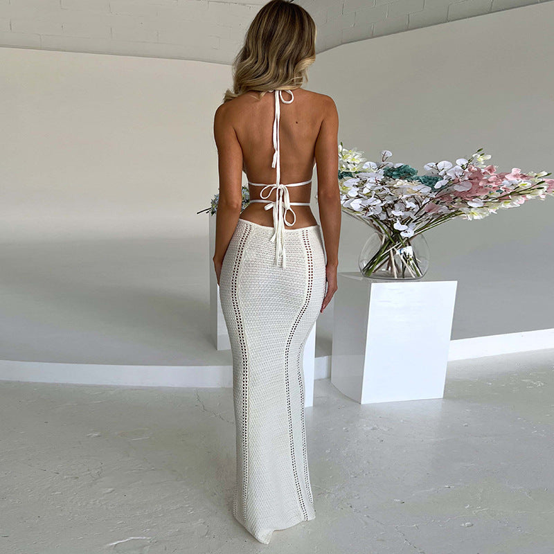 Dame Maxi-Strandkjole med innovativt cut-out-design Skovae