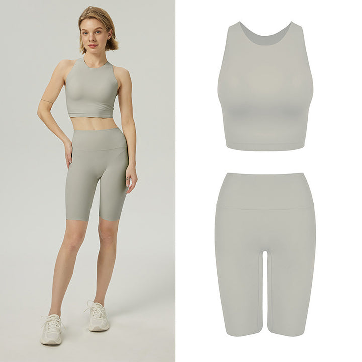 Dame Sporty Sæt med høj talje og racerback-design Stilla