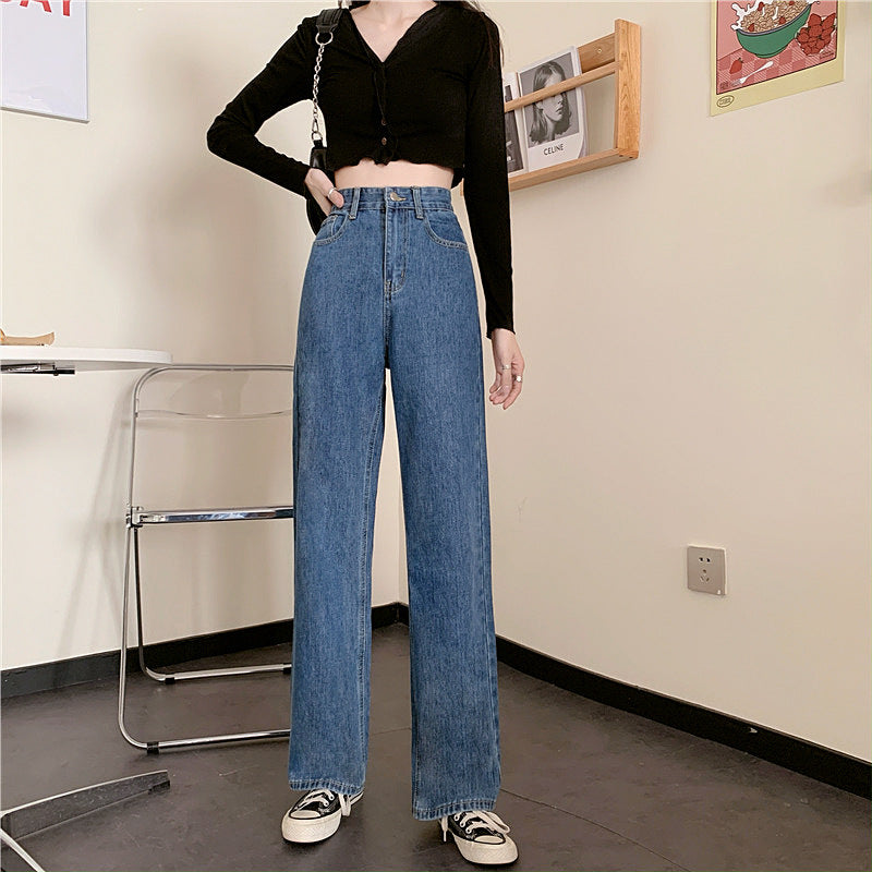 Kvindernes Bred Skåret Jeans med Høj Talje Stilla