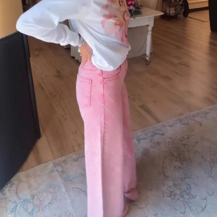 Kvinders brede jeans i en afslappet stil med høj talje Stilla
