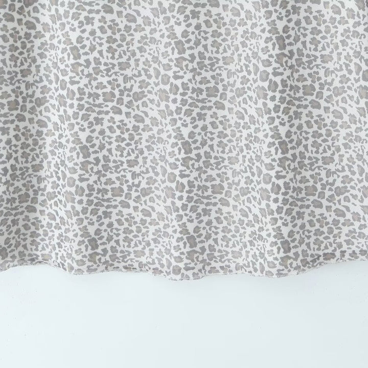 Dame A-linje nederdel i afslappet leopardmønster med sløjfedetalje Stilla