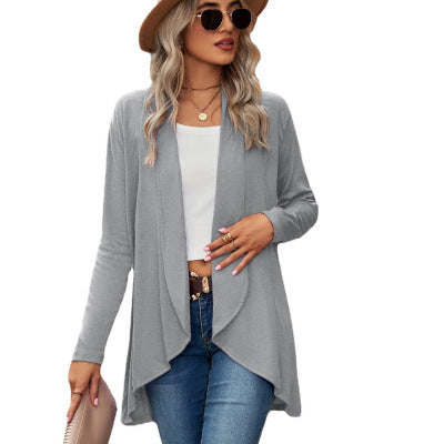 Dame cardigan med åben snit og afslappet design Stilla