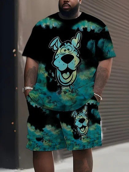 Herrer casual fritids sæt med stort smiley solbrille print Skovae