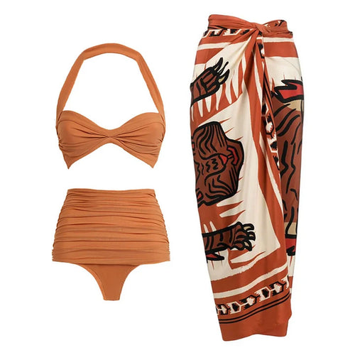 Dame badeoutfit med asymmetrisk design Skovae
