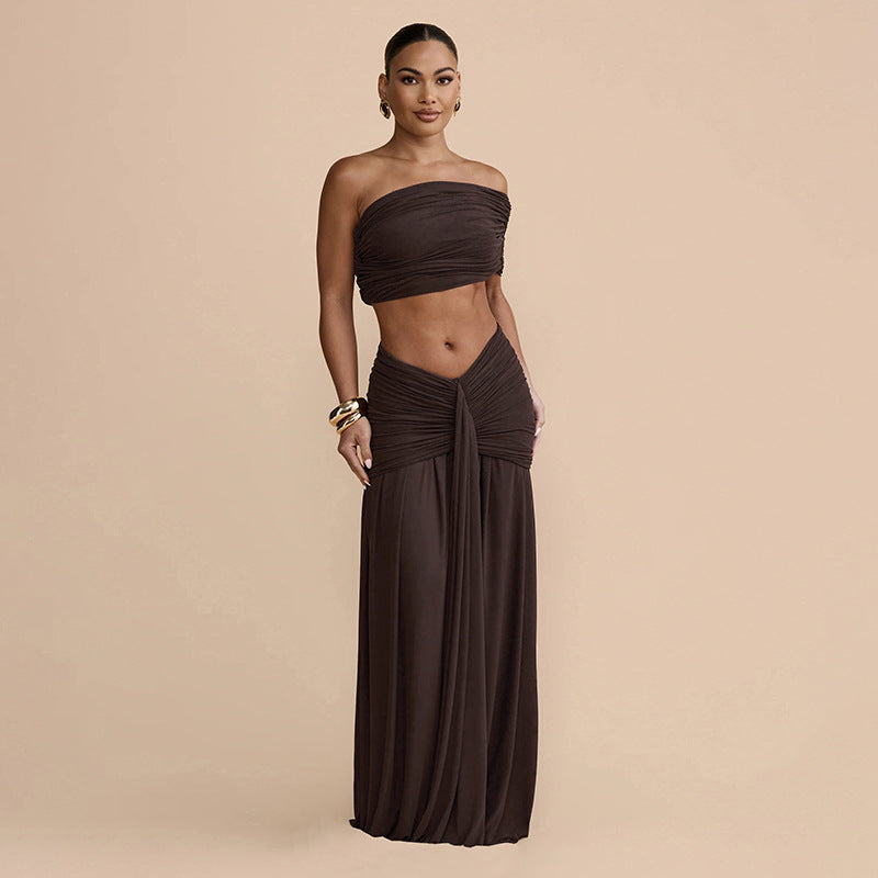 Dame wrap skirt with bandeau top and refined design Skovae