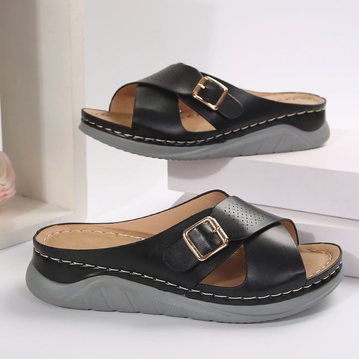 Dame Komfortable Sandaler med justerbar rem og ergonomisk fodseng Stilla