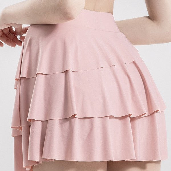 Dame Sporty Flettet Skirt med integrerede Shorts Stilla