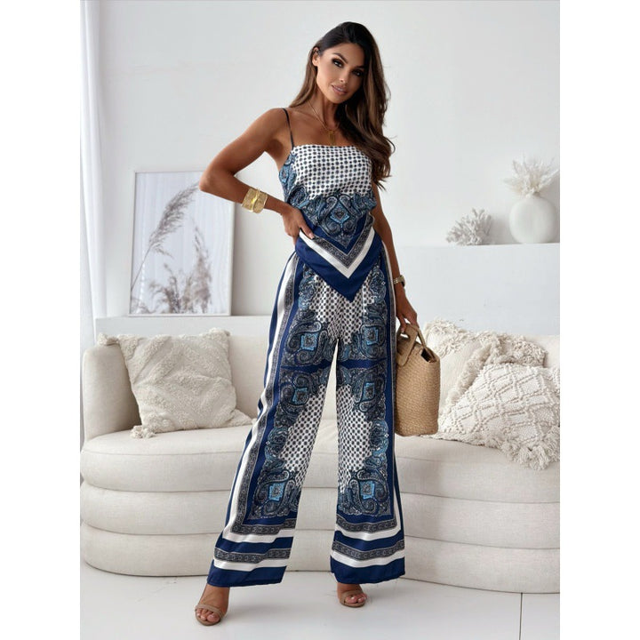 Dame Bohemian stil Bredbens Jumpsuit Stilla