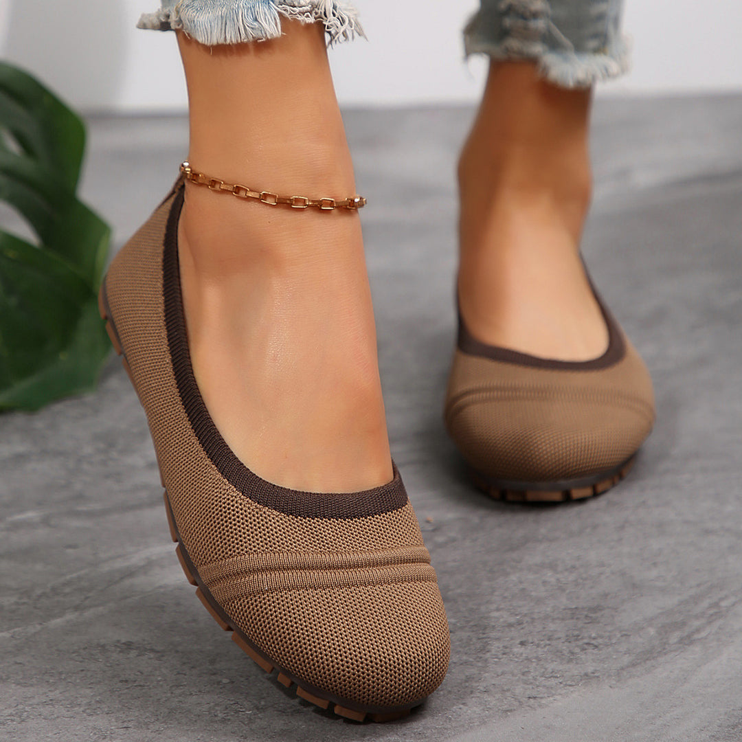 Dame Åndbare Ballerinas i fleksibelt materiale Stilla