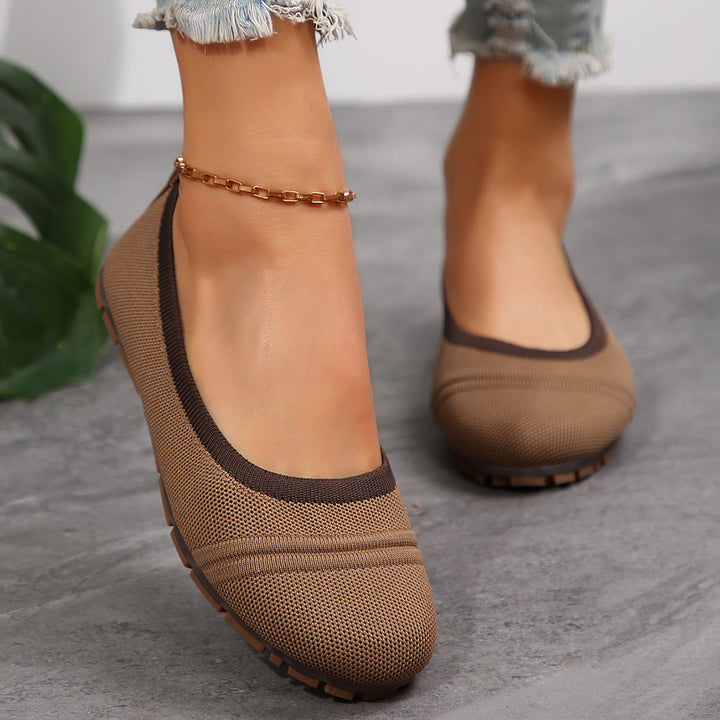 Dame Åndbare Ballerinas i fleksibelt materiale Stilla