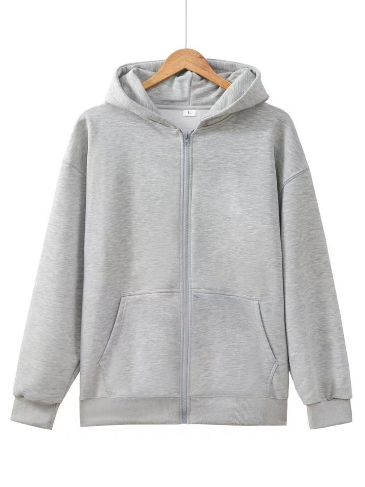 Dame hoodie jakke med fuld lynlås og praktiske lommer Skovae