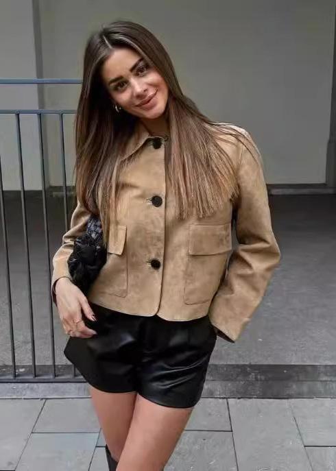 Stilla | Camel Boxy Uldjakke