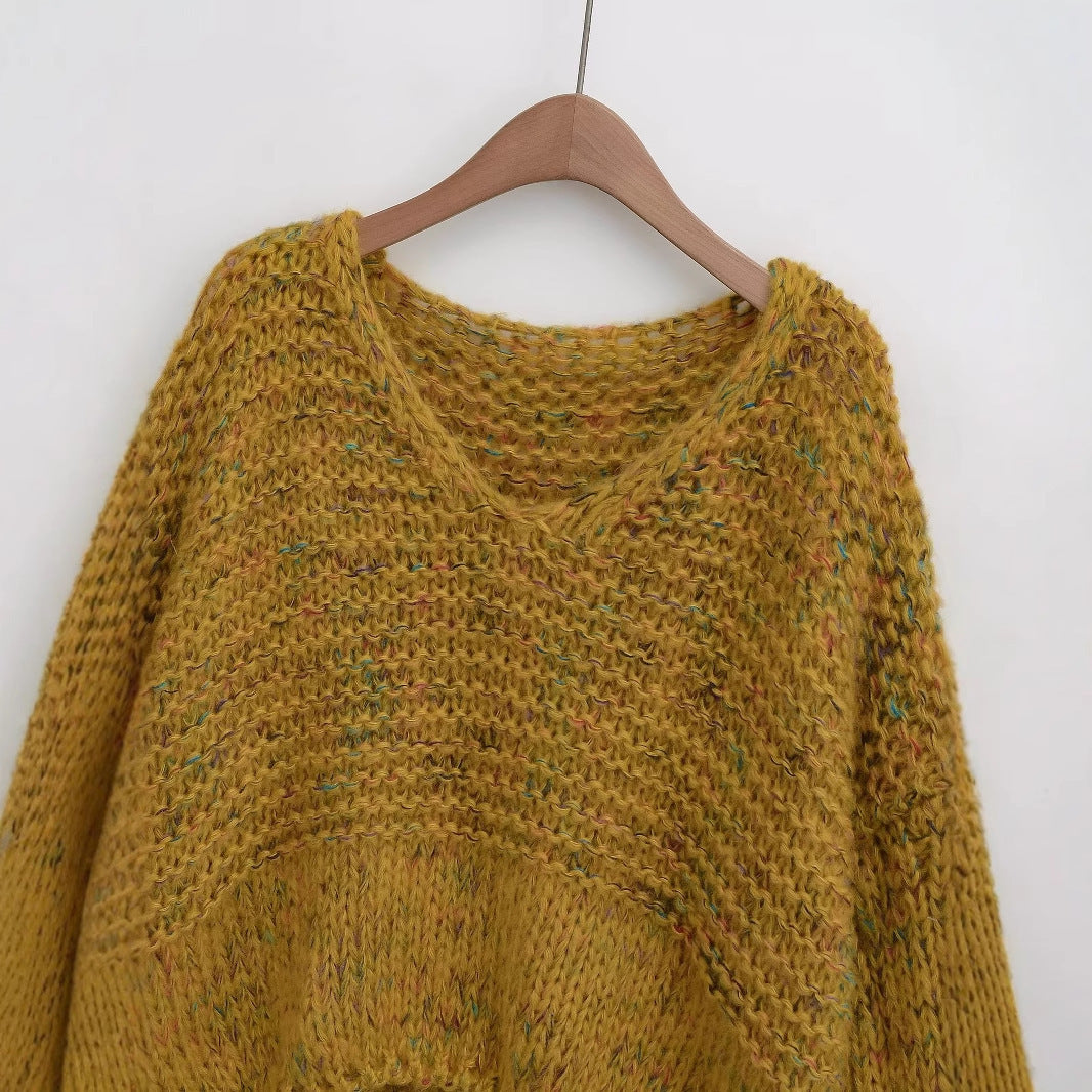 Dame oversized Strikpullover Stilla