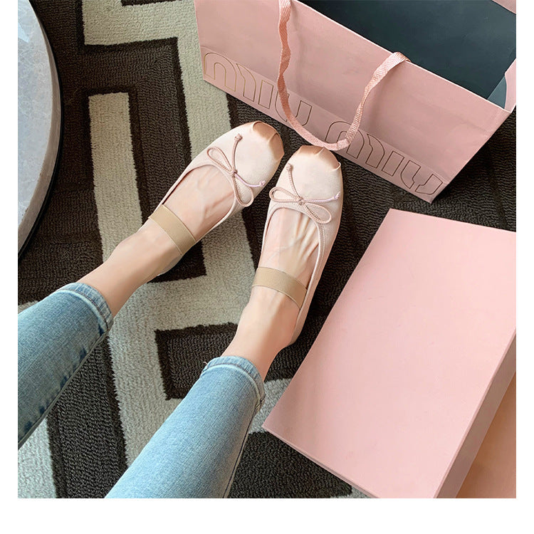 Dame elegante ballerina-flats med sløjfedetalje Stilla