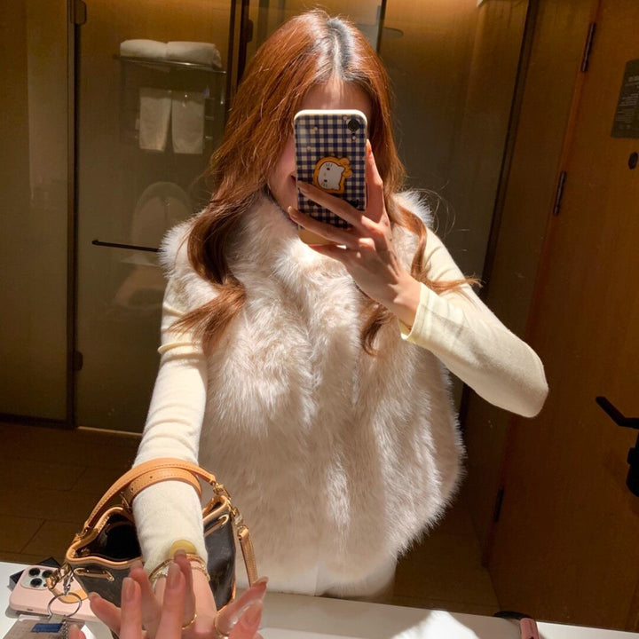 Damer fluffy og stilfuld vest Stilla
