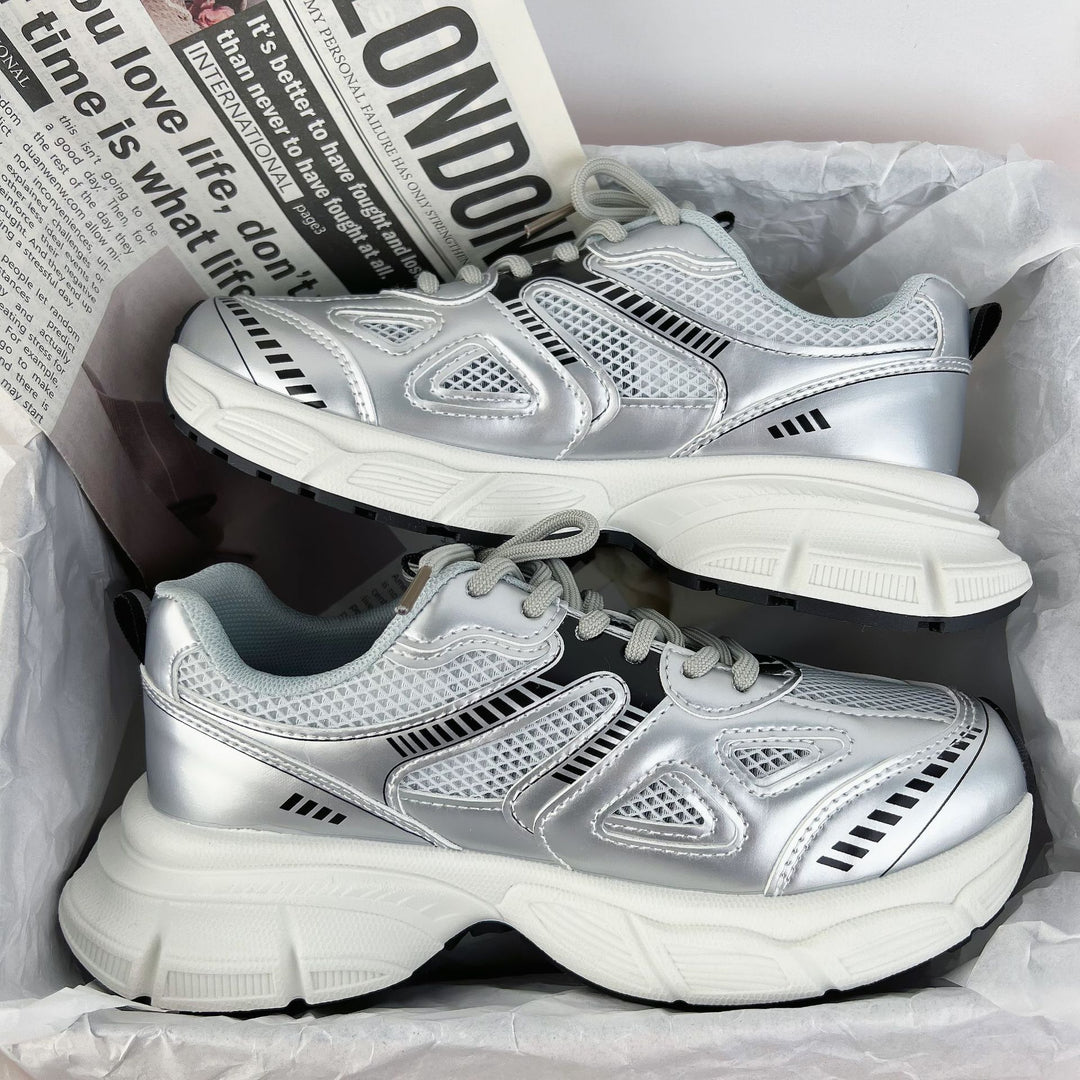 Dame Sportliche Sneakers med reflekterende overdel og stødabsorberende sål Stilla