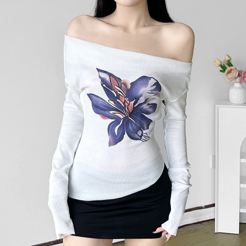 Damen Eleganter Maxirock mit floralen Akzenten und transparentem Unterstoff Skovae
