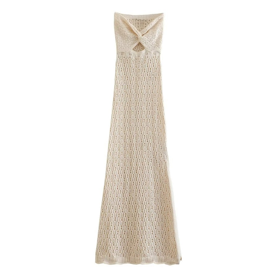 Dame Hæklet Maxi Cover-Up Kjole Stilla 1750753147