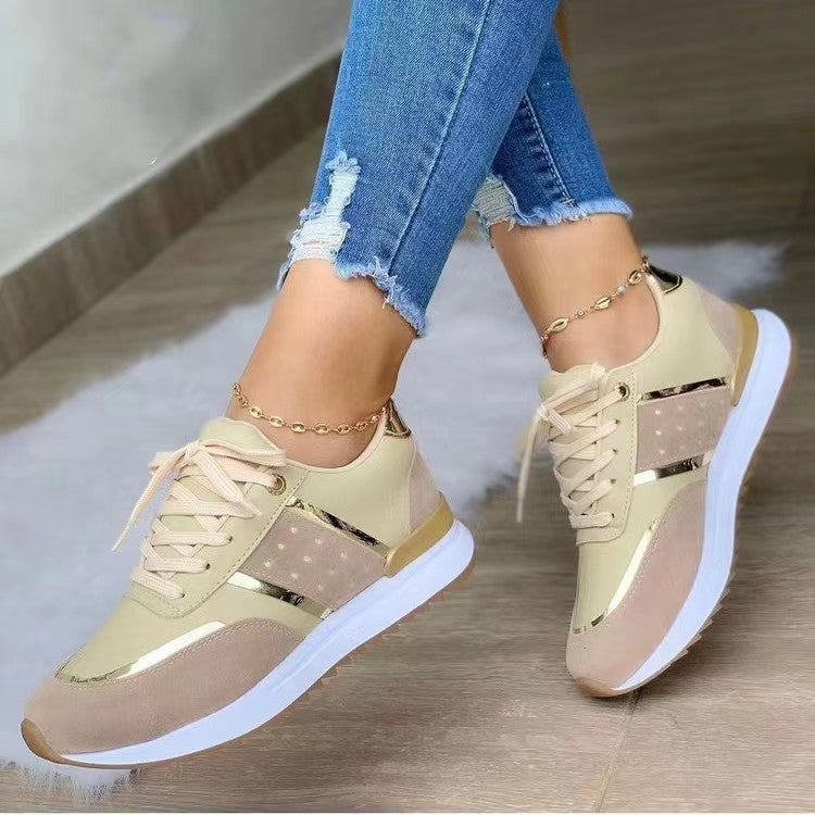 Dame sportliche sneakers med elegant glimmer-design Stilla