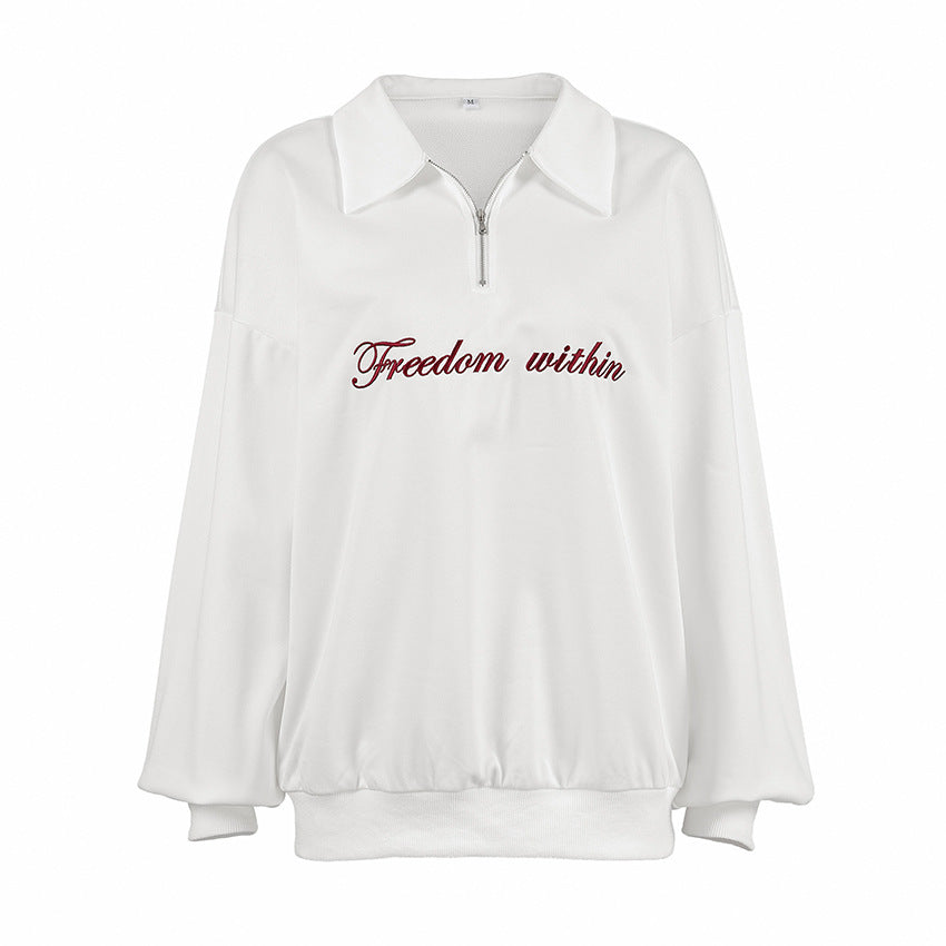 Dame Sweatshirt med høj krave og lynlås Stilla