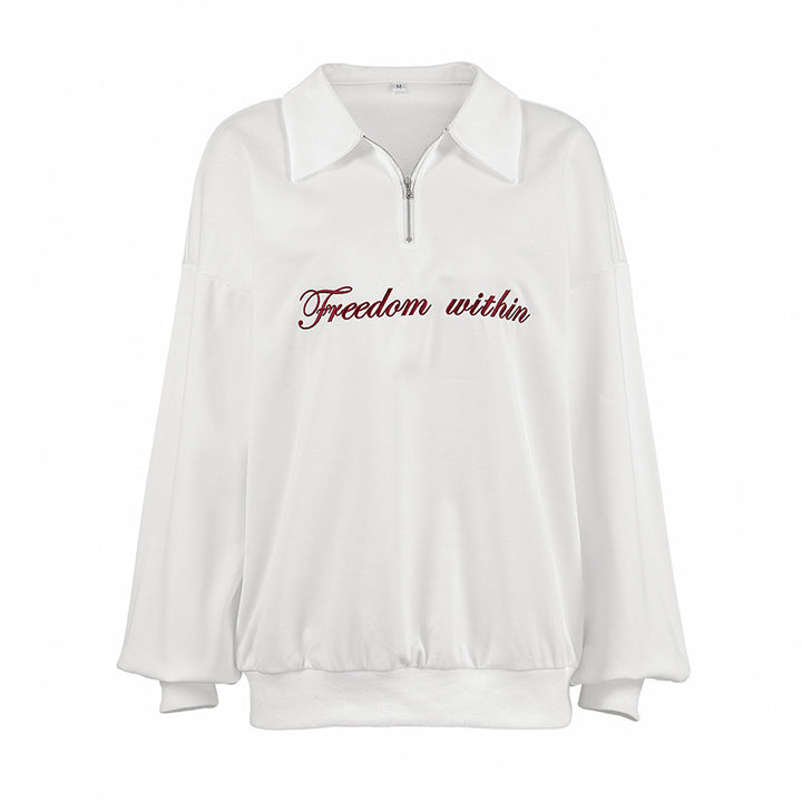 Dame Sweatshirt med høj krave og lynlås Stilla