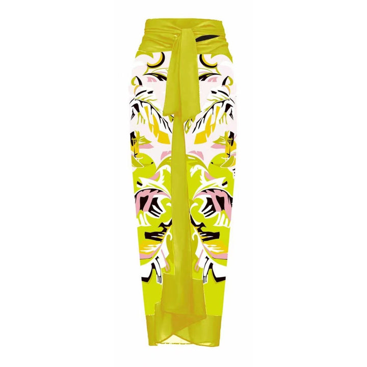 Dame én-delt badeshorts med floral 3D-design Skovae