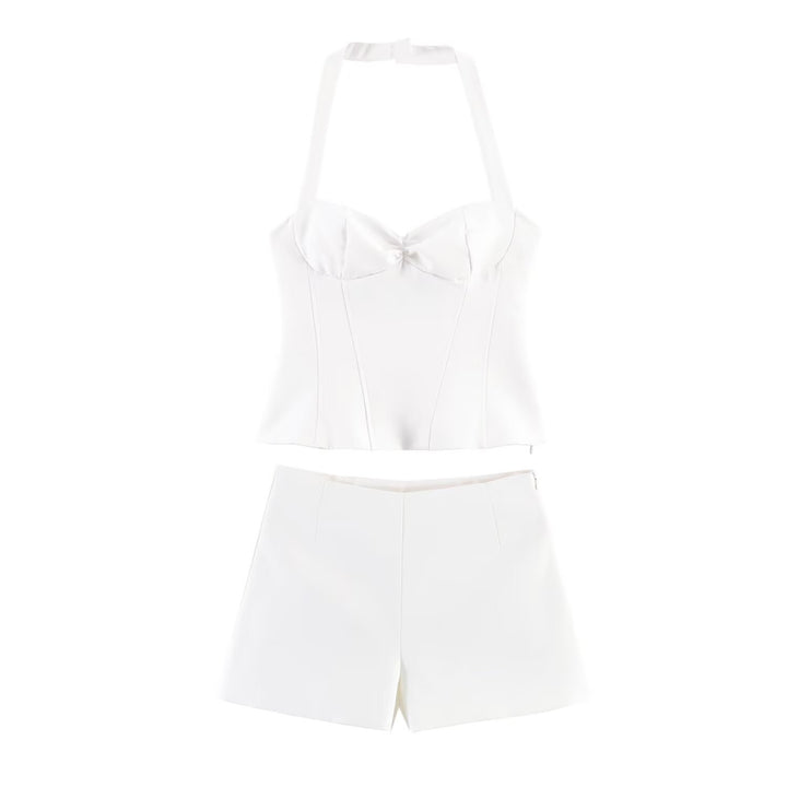Dame kombination af kort top og shorts Skovae