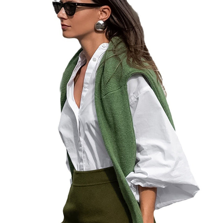 Dame Oversized Bluse med voluminøse ærmer og moderne design Stilla