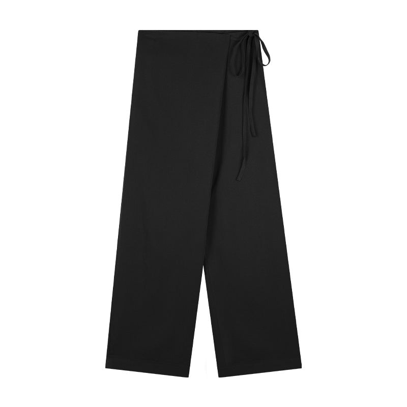 Dame elegant Paperbag-bukser med høj talje og sidelomme snørebånd Stilla