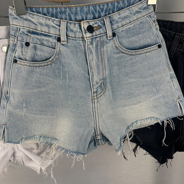 Dame slibede Vintage Jeansshorts Stilla