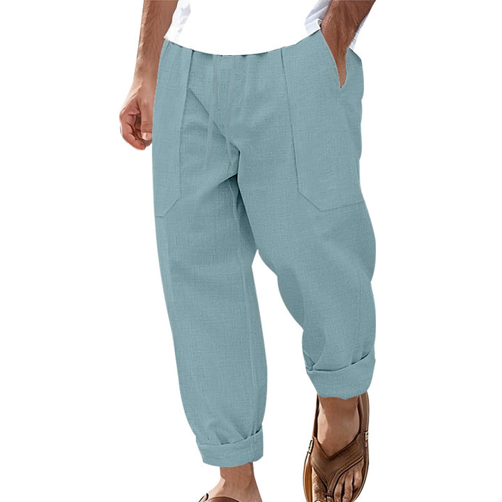 Herrer afslappet cargo-buxer med dybe lommer og relaxed fit Stilla