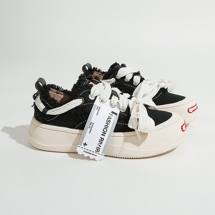 Dame Sneakers med stilfuldt strikdesign og komfortabel sål Stilla