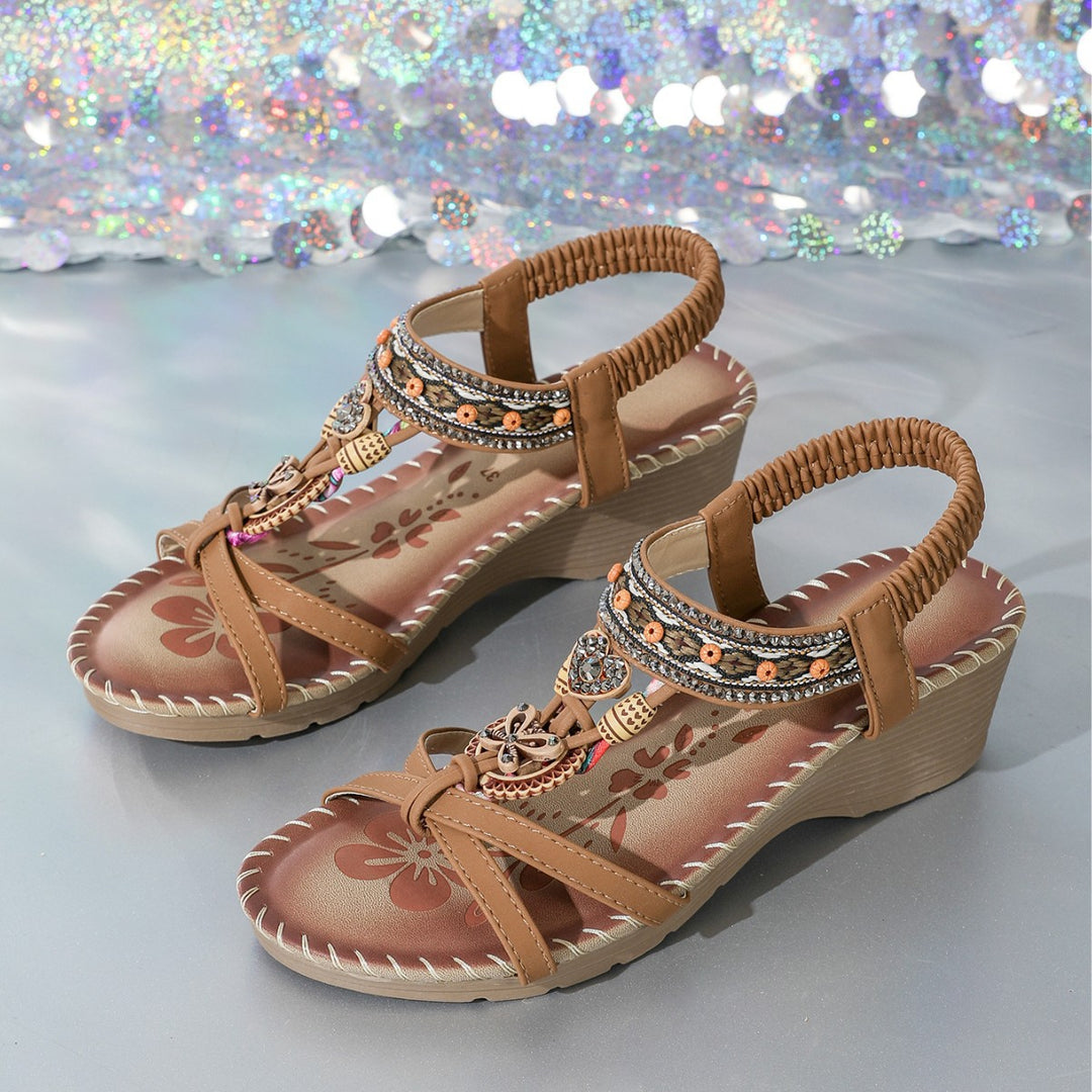 Dame kile sandaler med smykkedetaljer Stilla