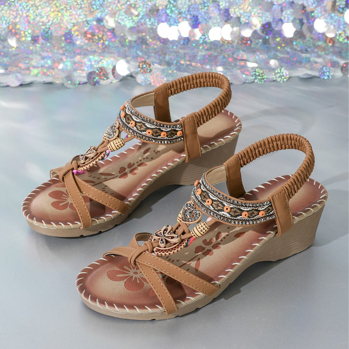Dame kile sandaler med smykkedetaljer Stilla