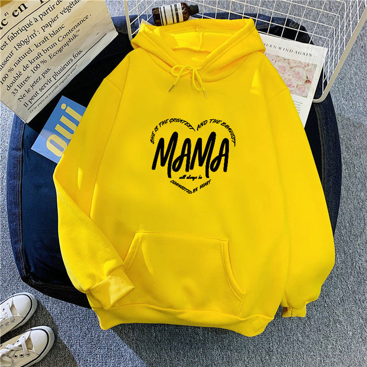 Kvindernes hætte sweatshirt med kreativ mama motiv Skovae