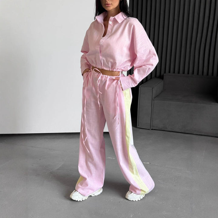 Women's Casual Top and Wide Pants Set Skovae