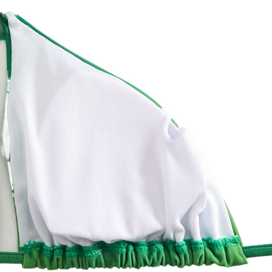Femme Trekantet Bikini-sæt med dybt binding top Stilla