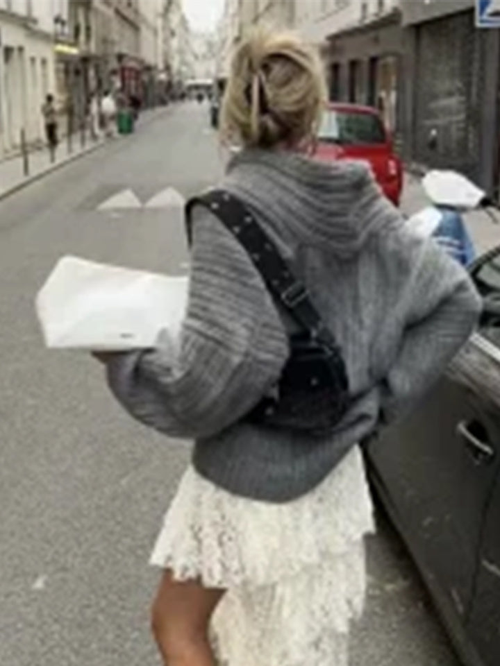 Damer Oversized Strikpullover med casual snit og voluminøse ærmer Stilla