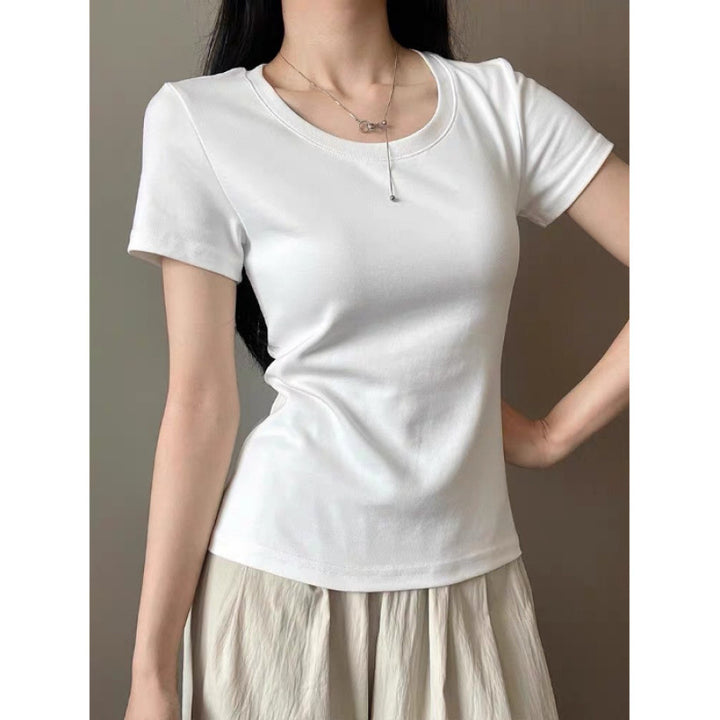 Femme Kortærmet Basic T-Shirt Stilla