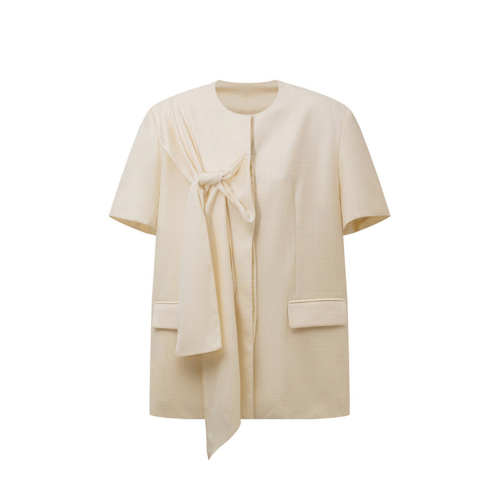Dame Blazer-kjole med raffineret indpakningsdesign og asymmetrisk detaljer Stilla
